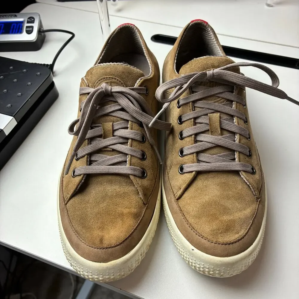 FitFlop Super T Suede All Day Comfort Sneaker Shoes Mink Taupe Women's Size 9